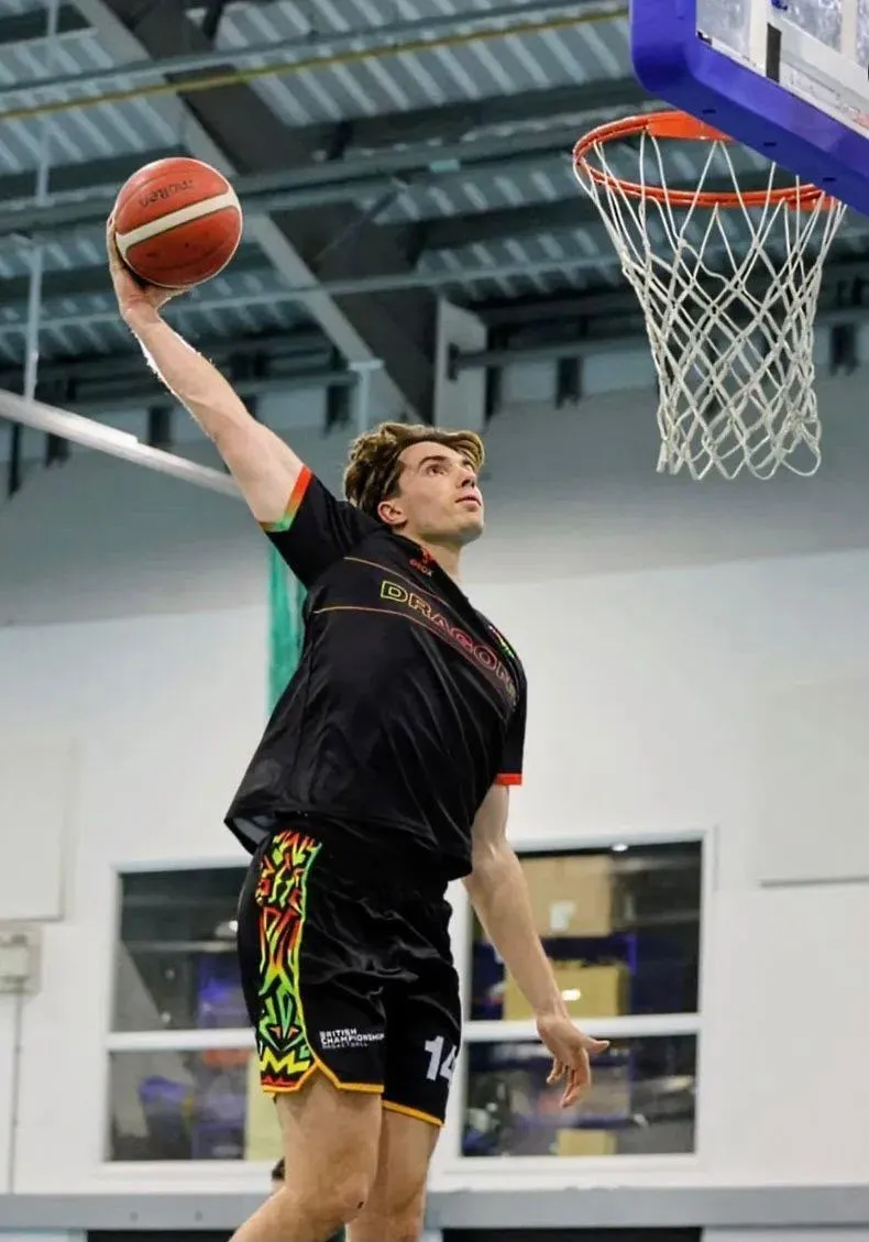 Ben Tew rising for a dunk